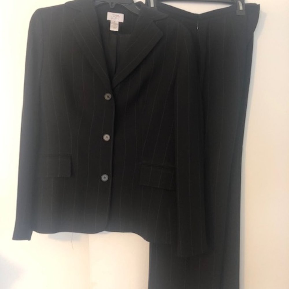 Ann Taylor Loft Pinstriped Pant Suit